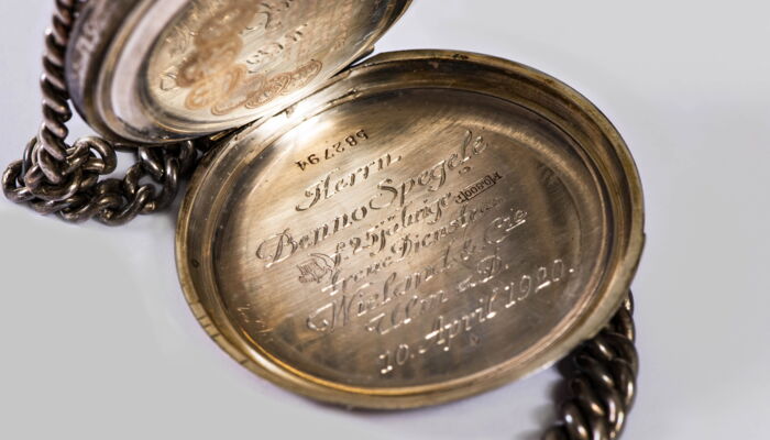 Pocket watch with engraving